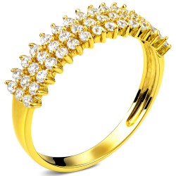 Χρυσό σειρέ δαχτυλίδι Κ14 με ζιργκόν